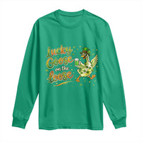Retro Clover Duck Long Sleeve Shirt Lucky Goose On The Loose
