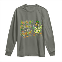 Retro Clover Duck Long Sleeve Shirt Lucky Goose On The Loose