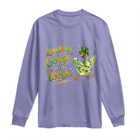 Retro Clover Duck Long Sleeve Shirt Lucky Goose On The Loose