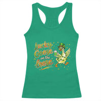 Retro Clover Duck Racerback Tank Top Lucky Goose On The Loose