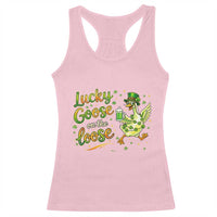 Retro Clover Duck Racerback Tank Top Lucky Goose On The Loose