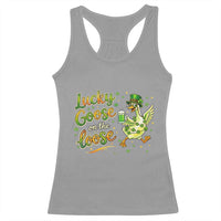 Retro Clover Duck Racerback Tank Top Lucky Goose On The Loose