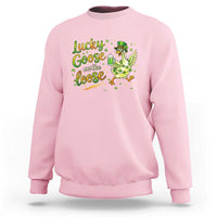 Retro Clover Duck Sweatshirt Lucky Goose On The Loose