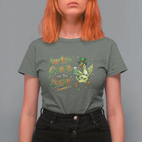 Retro Clover Duck T Shirt For Women Lucky Goose On The Loose