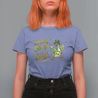 Retro Clover Duck T Shirt For Women Lucky Goose On The Loose