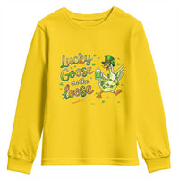 Retro Clover Duck Youth Sweatshirt Lucky Goose On The Loose