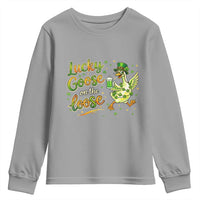Retro Clover Duck Youth Sweatshirt Lucky Goose On The Loose