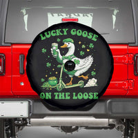 Funny Irish Goose Lover Spare Tire Cover Lucky Goose On The Loose