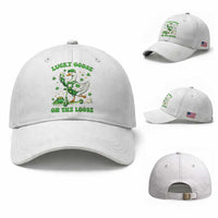 Funny Irish Goose Lover Baseball Cap Lucky Goose On The Loose