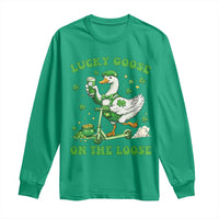 Funny Irish Goose Lover Long Sleeve Shirt Lucky Goose On The Loose