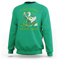 Funny Irish Goose Lover Sweatshirt Lucky Goose On The Loose