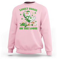 Funny Irish Goose Lover Sweatshirt Lucky Goose On The Loose