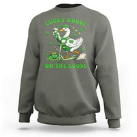 Funny Irish Goose Lover Sweatshirt Lucky Goose On The Loose
