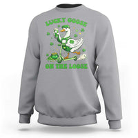 Funny Irish Goose Lover Sweatshirt Lucky Goose On The Loose