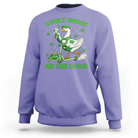 Funny Irish Goose Lover Sweatshirt Lucky Goose On The Loose