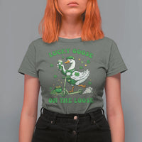 Funny Irish Goose Lover T Shirt For Women Lucky Goose On The Loose