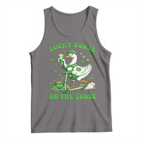 Funny Irish Goose Lover Tank Top Lucky Goose On The Loose