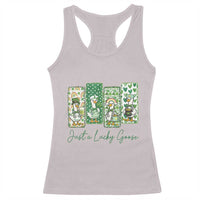 Just A Lucky Goose Nurse Racerback Tank Top St Patricks Day Gift