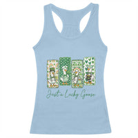 Just A Lucky Goose Nurse Racerback Tank Top St Patricks Day Gift