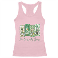 Just A Lucky Goose Nurse Racerback Tank Top St Patricks Day Gift