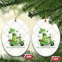 Funny Irish Frog Off To Commit Foolery Ceramic Ornament St Patricks Day Gift