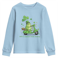 Funny Irish Frog Off To Commit Foolery Youth Sweatshirt St Patricks Day Gift