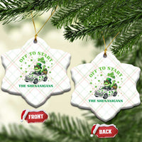 Off To Start The Shenanigans Ceramic Ornament St Patricks Day Frog