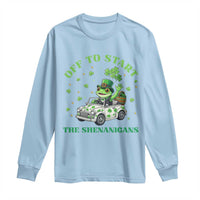 Off To Start The Shenanigans Long Sleeve Shirt St Patricks Day Frog