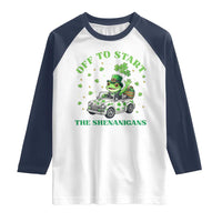 Off To Start The Shenanigans Raglan Shirt St Patricks Day Frog