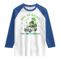 Off To Start The Shenanigans Raglan Shirt St Patricks Day Frog
