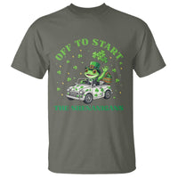 Off To Start The Shenanigans T Shirt St Patricks Day Frog