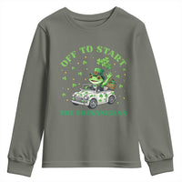 Off To Start The Shenanigans Youth Sweatshirt St Patricks Day Frog