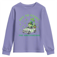 Off To Start The Shenanigans Youth Sweatshirt St Patricks Day Frog