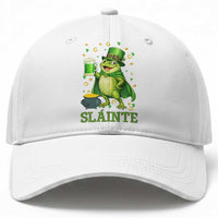 Funny Slainte Irish Frog Beer St Patricks Day Baseball Cap