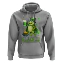 Funny Slainte Irish Frog Beer St Patricks Day Hoodie