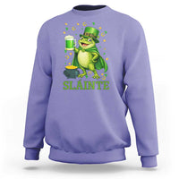 Funny Slainte Irish Frog Beer St Patricks Day Sweatshirt