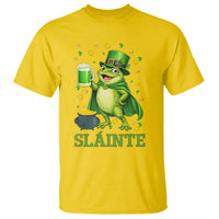 Funny Slainte Irish Frog Beer St Patricks Day T Shirt
