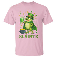 Funny Slainte Irish Frog Beer St Patricks Day T Shirt