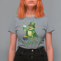 Funny Slainte Irish Frog Beer St Patricks Day T Shirt For Women