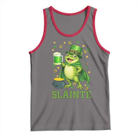 Funny Slainte Irish Frog Beer St Patricks Day Tank Top