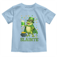 Funny Slainte Irish Frog Beer St Patricks Day Toddler T Shirt