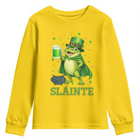 Funny Slainte Irish Frog Beer St Patricks Day Youth Sweatshirt