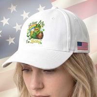 Funny Kiss Me I Am Lucky Baseball Cap St Patricks Day Frog