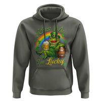 Funny Kiss Me I Am Lucky Hoodie St Patricks Day Frog
