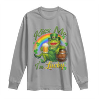 Funny Kiss Me I Am Lucky Long Sleeve Shirt St Patricks Day Frog