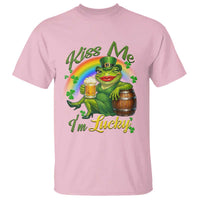 Funny Kiss Me I Am Lucky T Shirt St Patricks Day Frog