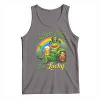 Funny Kiss Me I Am Lucky Tank Top St Patricks Day Frog