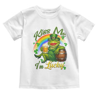 Funny Kiss Me I Am Lucky Toddler T Shirt St Patricks Day Frog