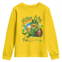 Funny Kiss Me I Am Lucky Youth Sweatshirt St Patricks Day Frog
