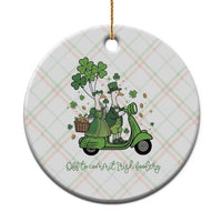 Funny Silly Irish Goose Ceramic Ornament Off To Commit Irish Foolery